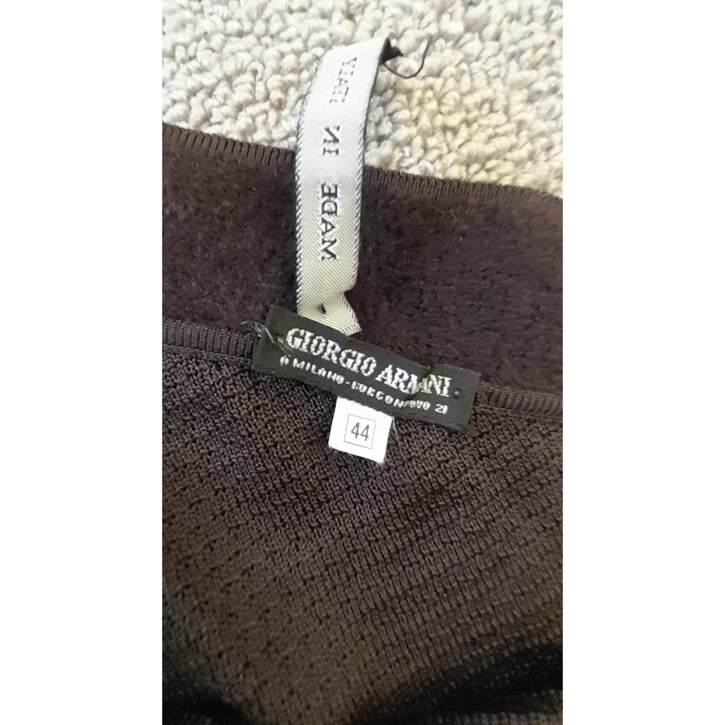 Giorgio Armani Womens Size 44 Black One Shoulder Bandage Knit Top