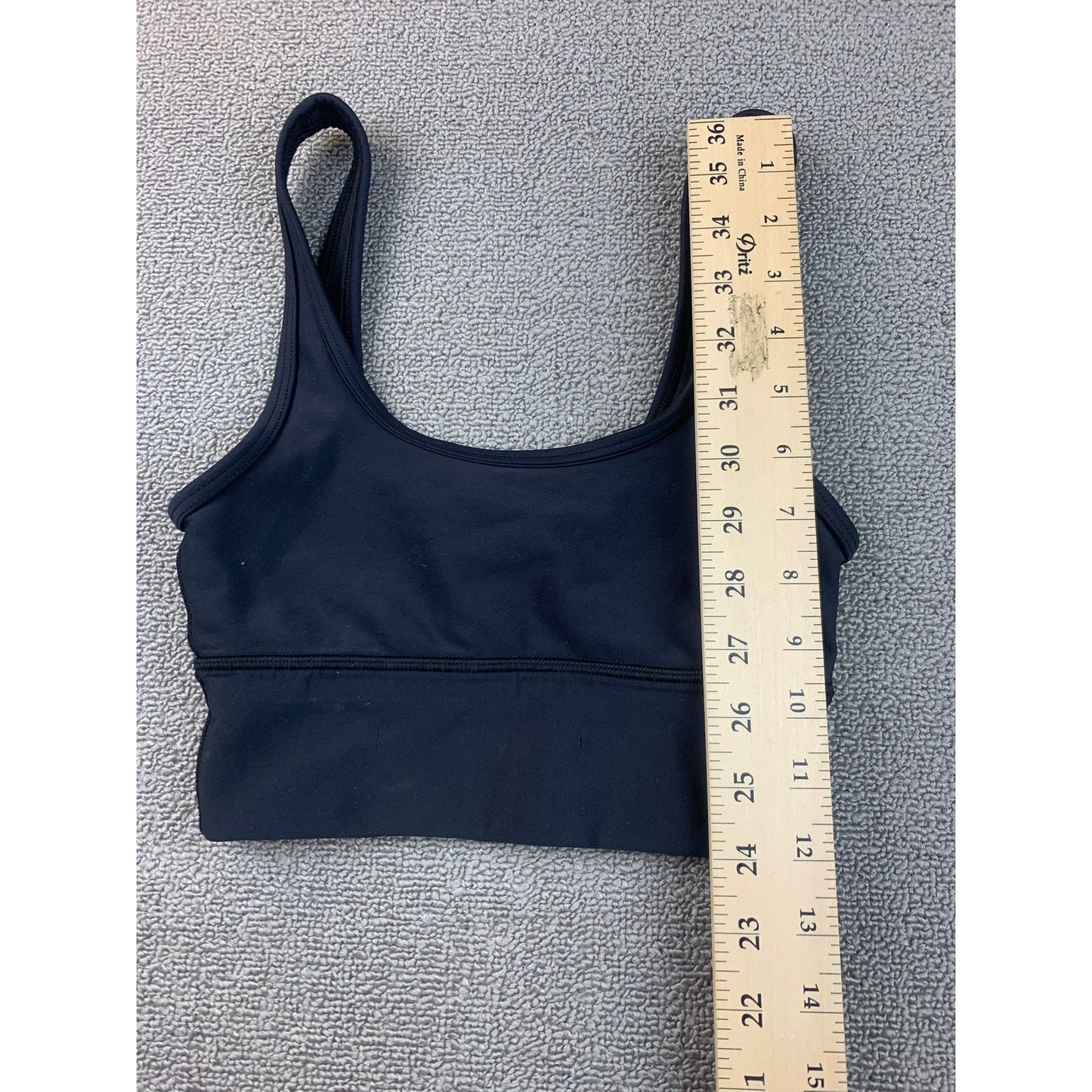 Aritzia TNA Women XXS Navy Blue Activewear Ribbed Ruched Sports Bra & Short Set