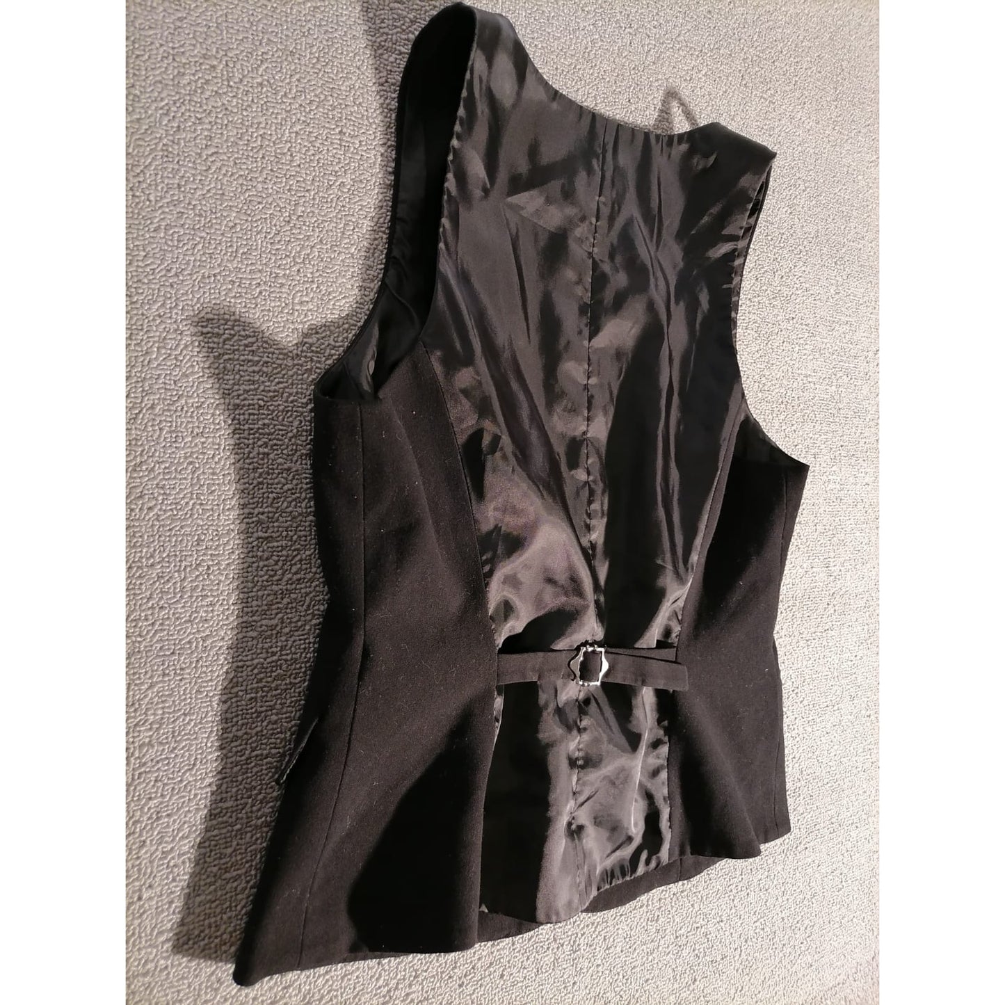 7th AVENUE DESIGN STUDIO 6 Female N Y & Co Black Workwear Button Front Vest