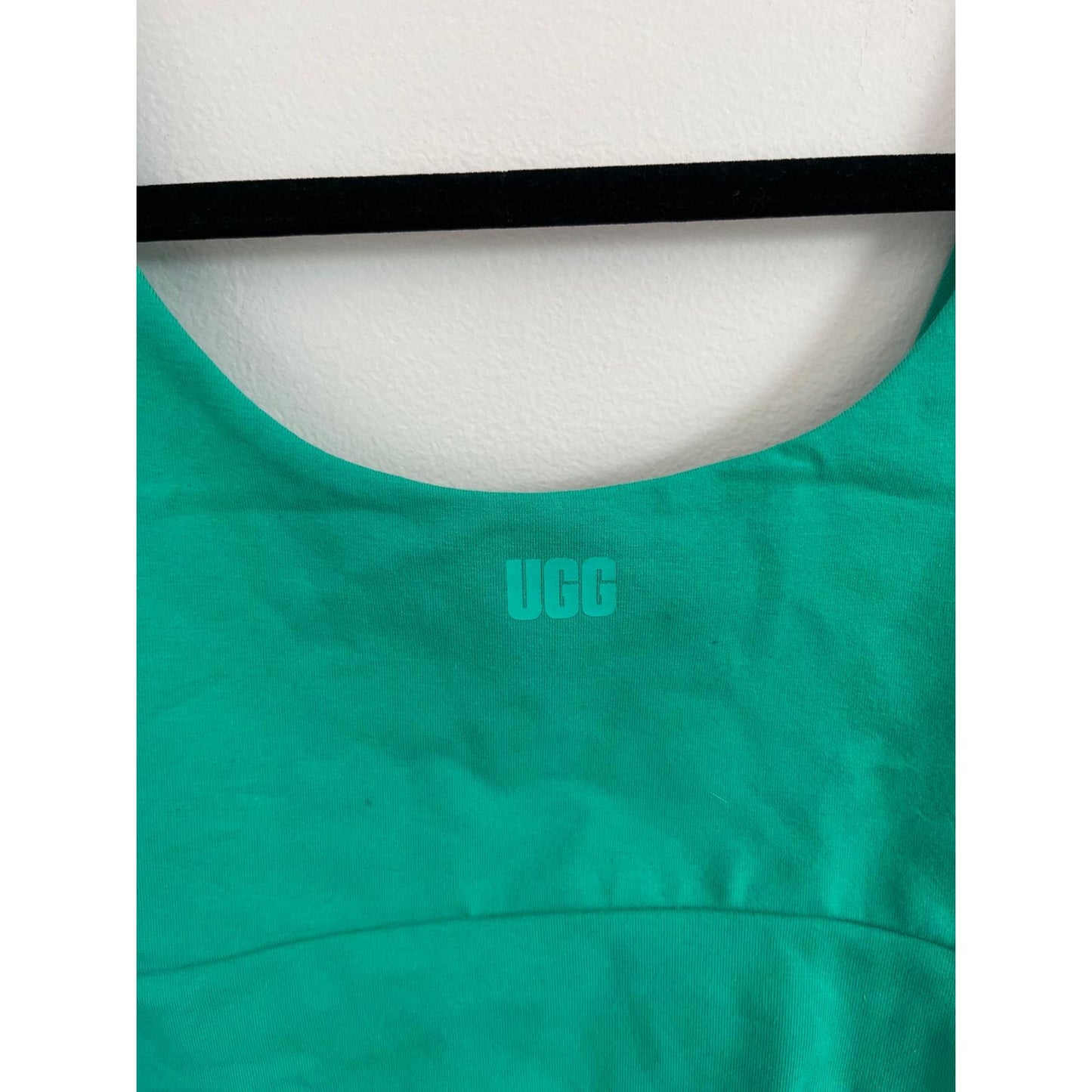 UGG Crop Tank Bra Women M Green Scoop Neck Lounge Activewear Top NWT