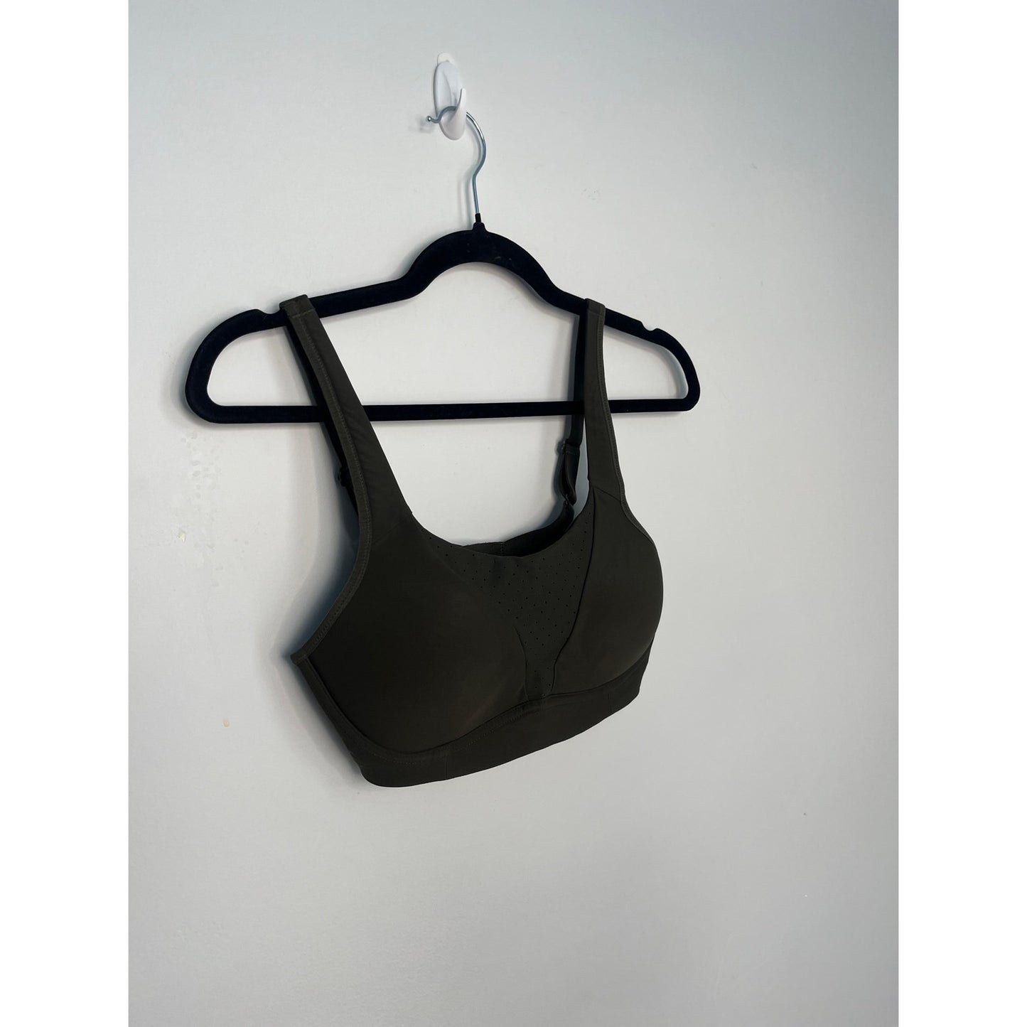 Lululemon Sports Bra Women One Size Olive Adjustable Back Hook Medium Support