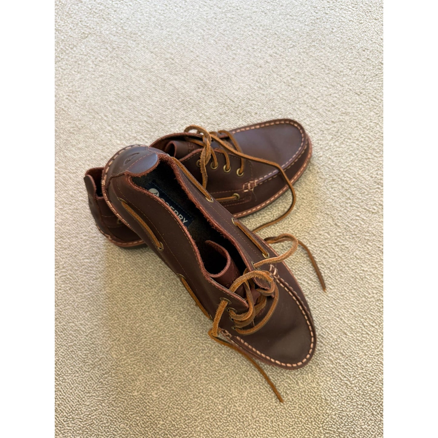 Sperry Men's Size 9 Brown Leather Boots Made in Indonesia