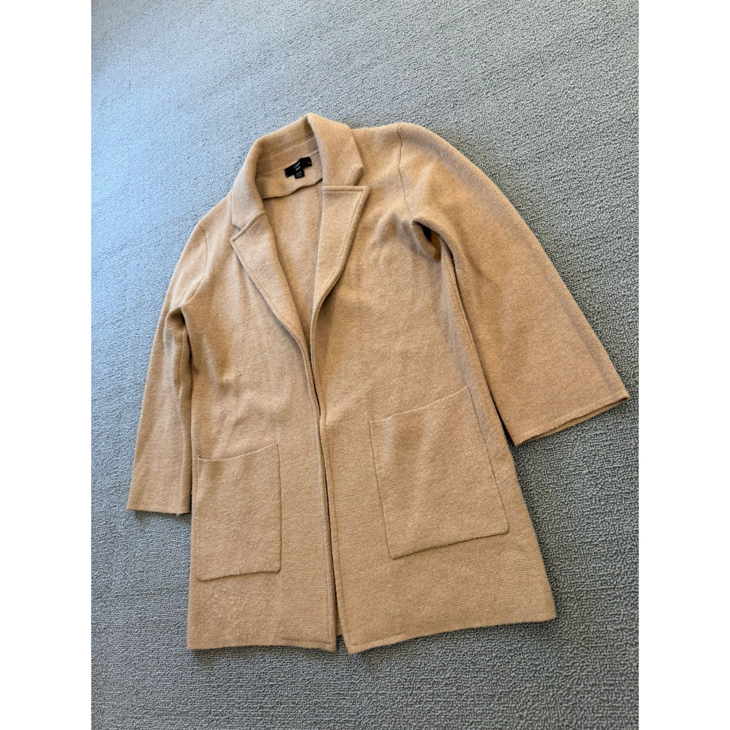 J.Crew 365 Womens XXS Tan Beige Open Front Blazer Cardigan Coat