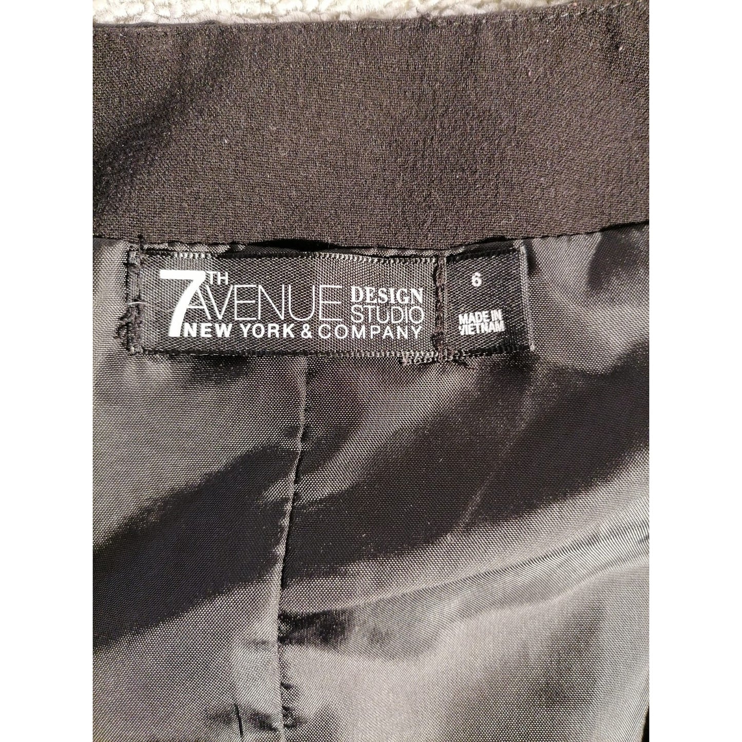 7th AVENUE DESIGN STUDIO 6 Female N Y & Co Black Workwear Button Front Vest
