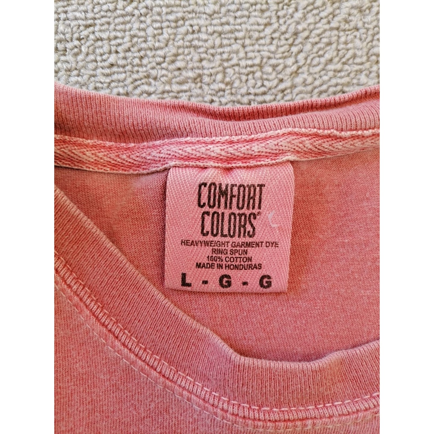 Comfort Colors Male Large Salmon Tee Jackson Hole Wyoming Graphic Casual Cotton