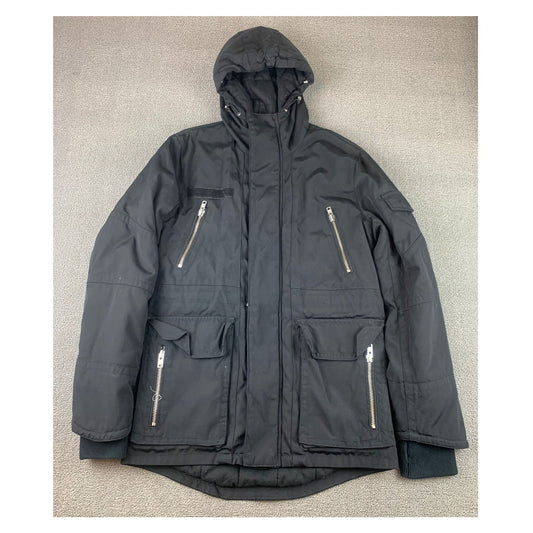 Zadig & Voltaire Kris Parka Women’s Small Black Hooded Zip Pockets