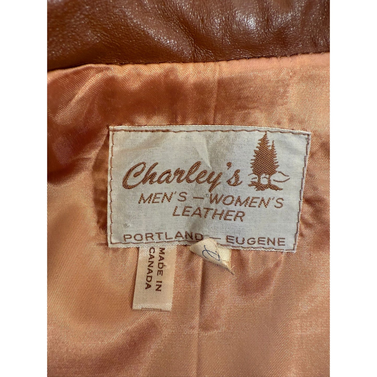 Vintage Charley's Women's Leather Blazer Jacket Made in Canada