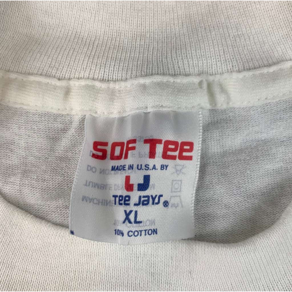 Vintage Tee Jays XL White Disney Mickey 60th Birthday T Shirt 1988 IOWA USA Made
