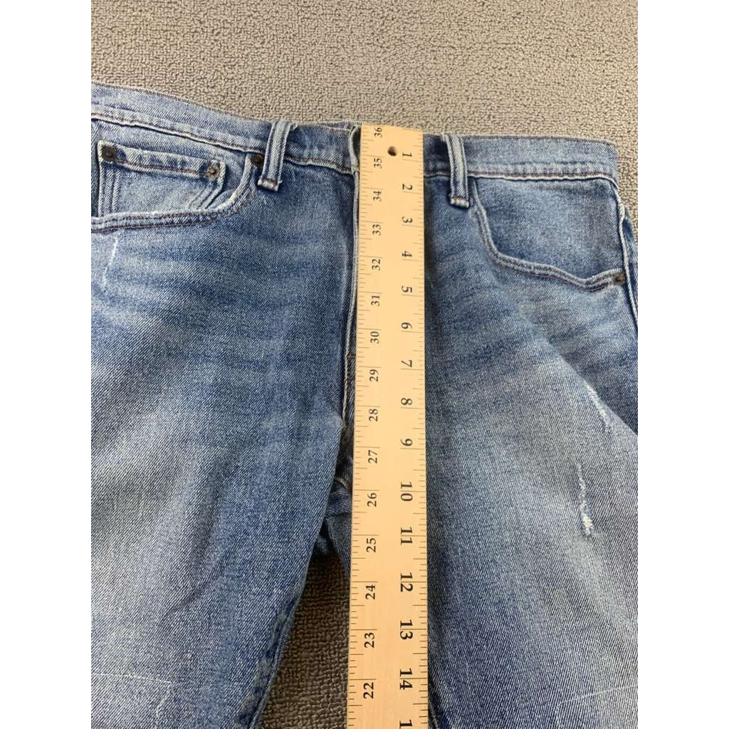 Levi’s 505C Men’s Straight Jeans W30 L32 Light Wash Distressed Blue Denim Pants