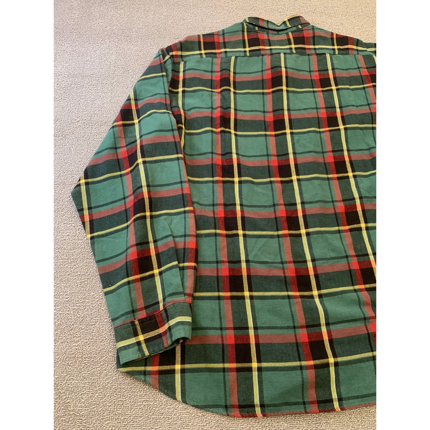 Polo By Ralph Lauren Men's XL Green Plaid Long Sleeve Flannel Shirt