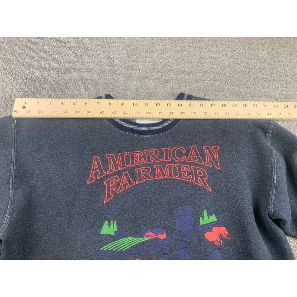The Vintage Twin Graphic Sweatshirt Medium American Farmer Crewneck Real Vintage