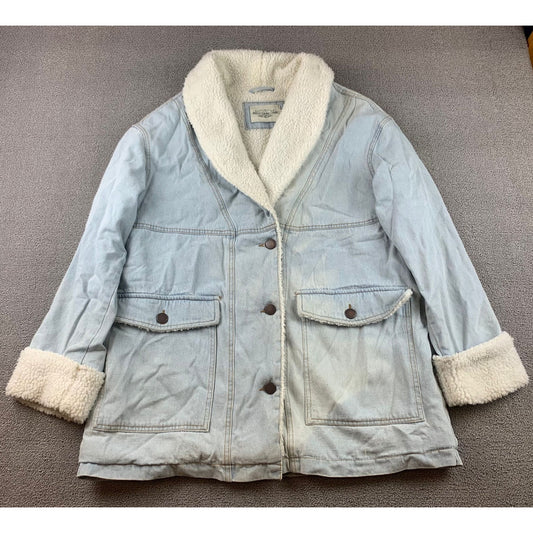 Ashley Vintage Charm Lined Denim Jean Jacket With Measurement Photos