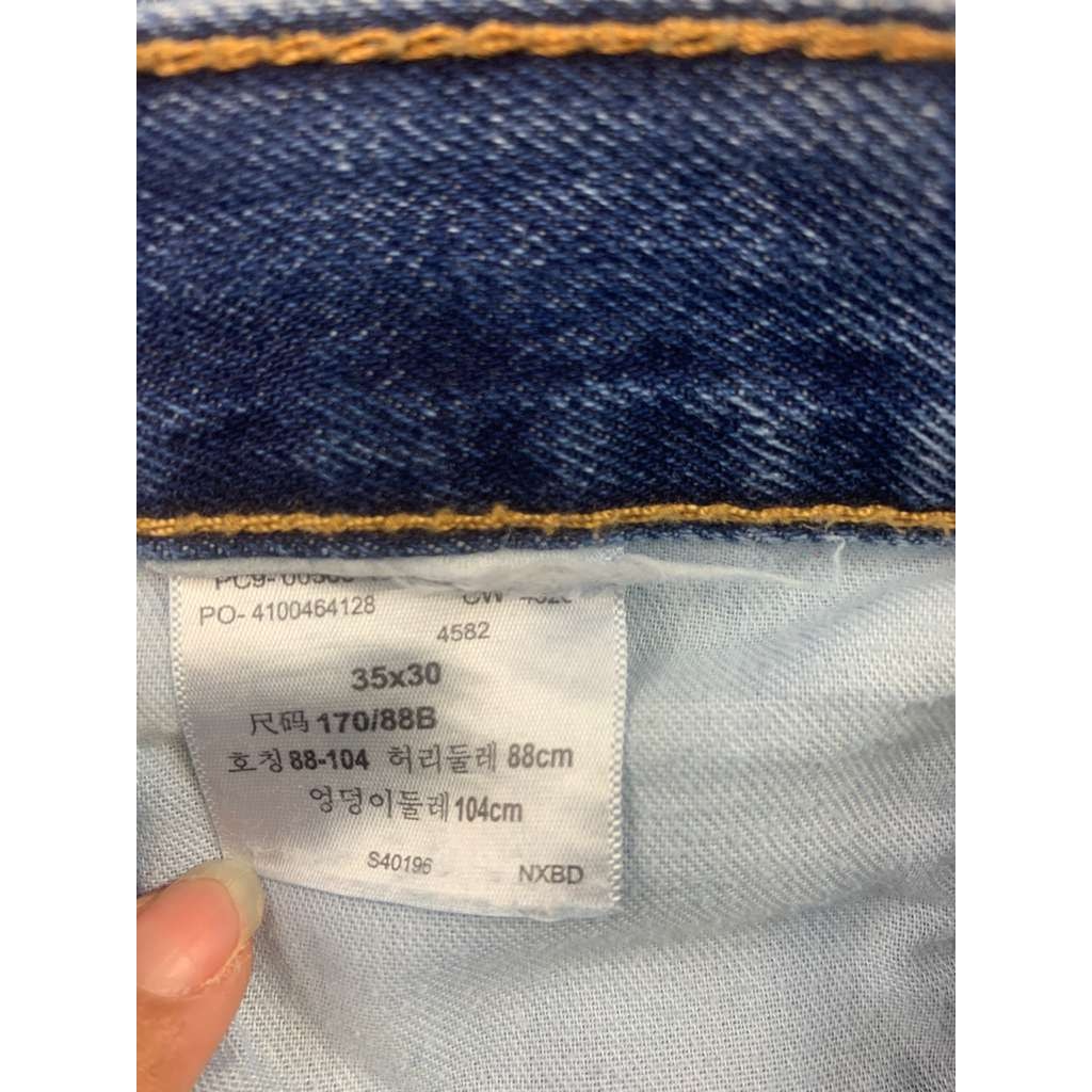 Levi's 505 Men's Jeans Size 35x30 Blue Denim Medium Wash Cotton Casual Straight