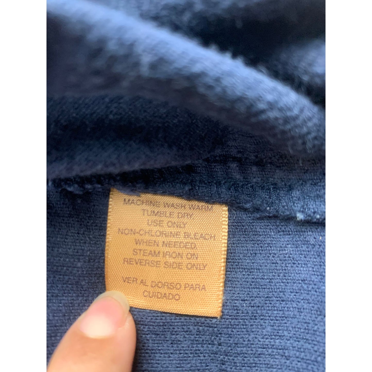 St. John's Bay Men's Large Dark blue corduroy half zip jacket with 2 pockets