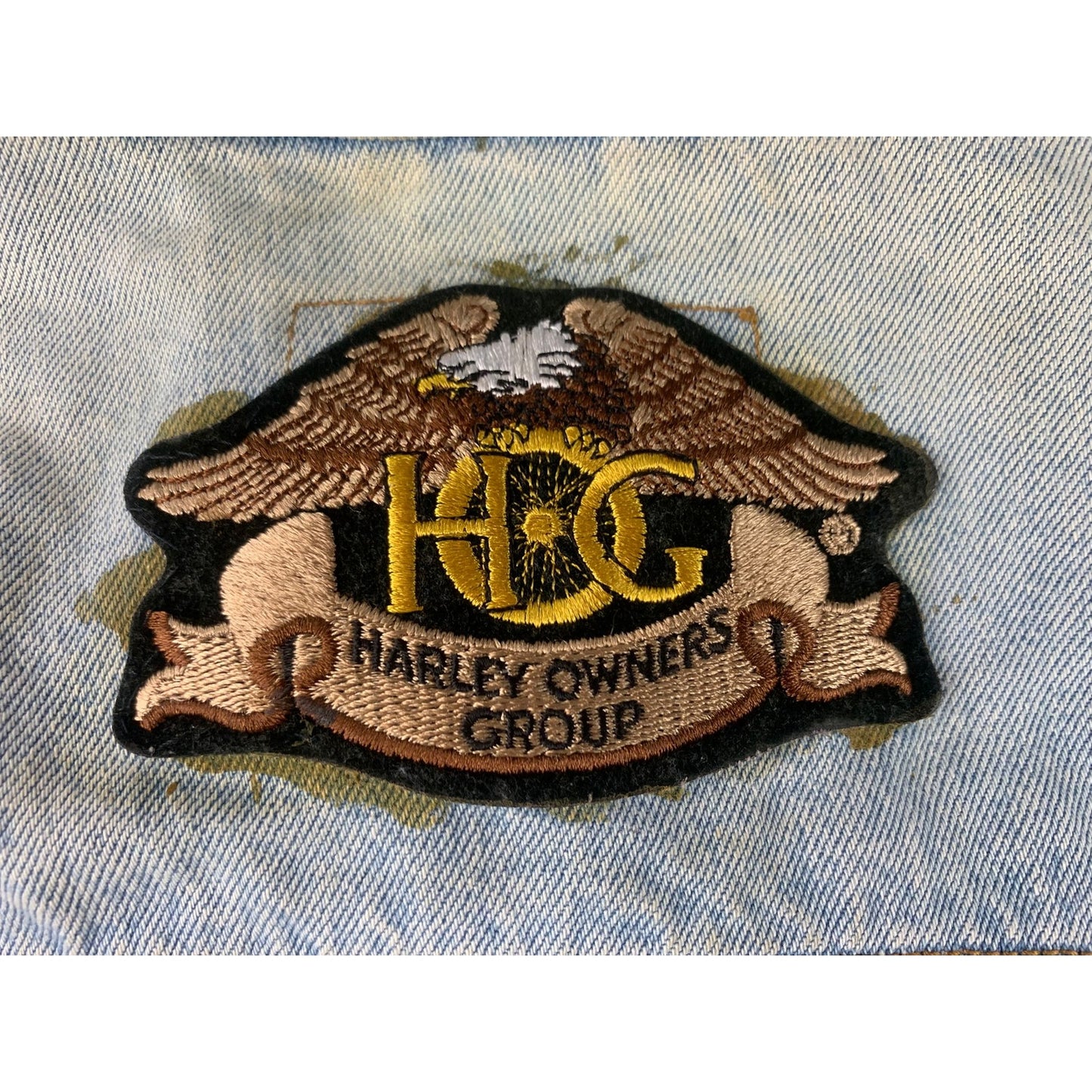 Vintage Canyon River Blues Men XL Denim Jacket With DIY Patches Indonesia Made