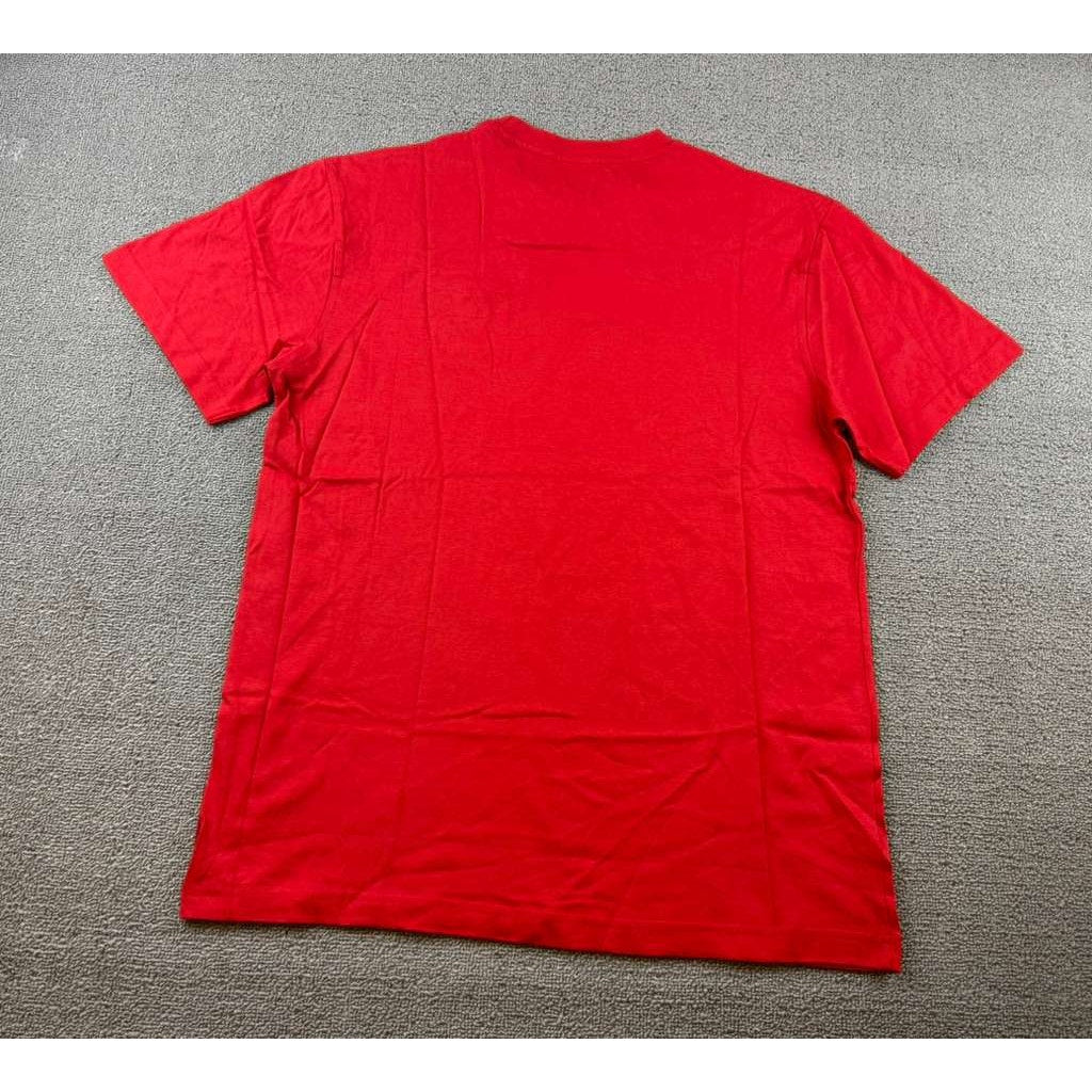 Members Only T Shirt Men M Red Embroidered Scary Bear Graphic Streetwear Cotton
