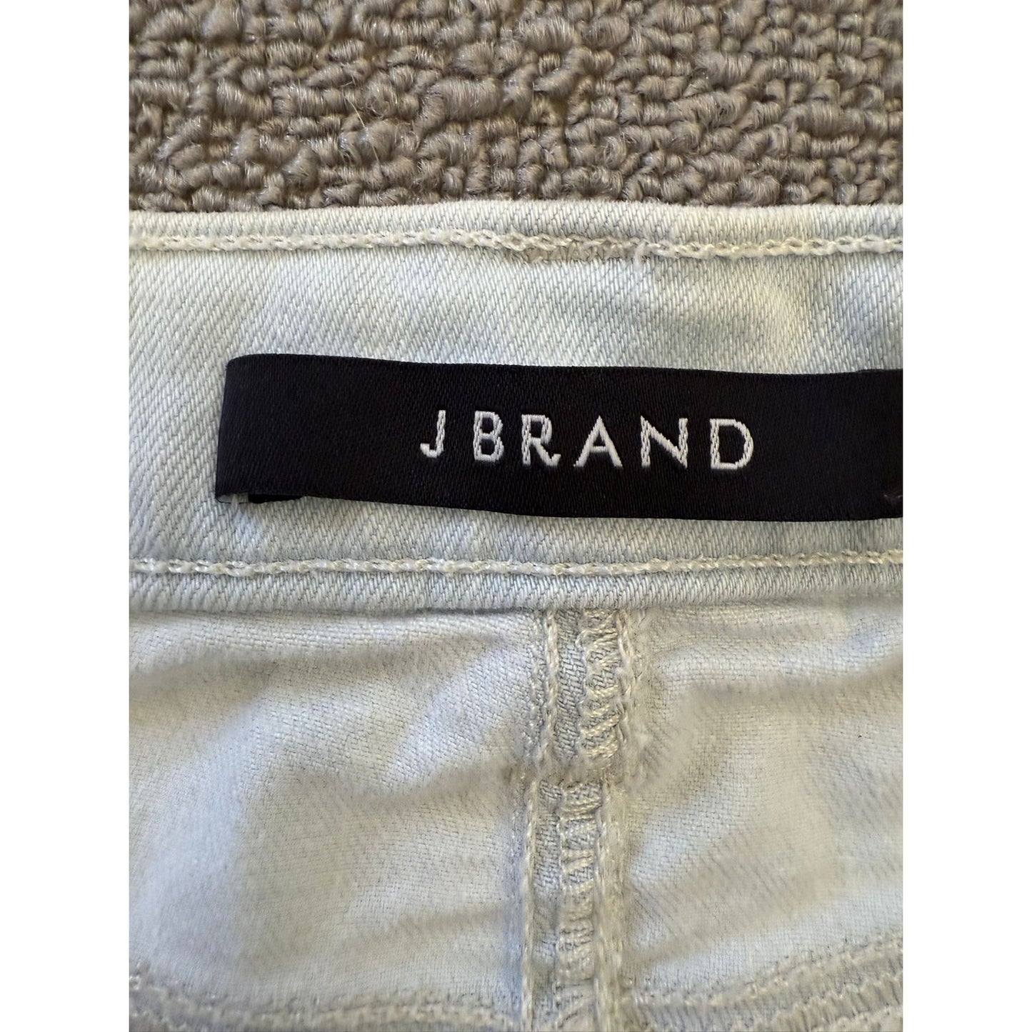 J Brand Womens Size 26 Light Wash Distressed Denim Shorts Frayed Hem Cutoff