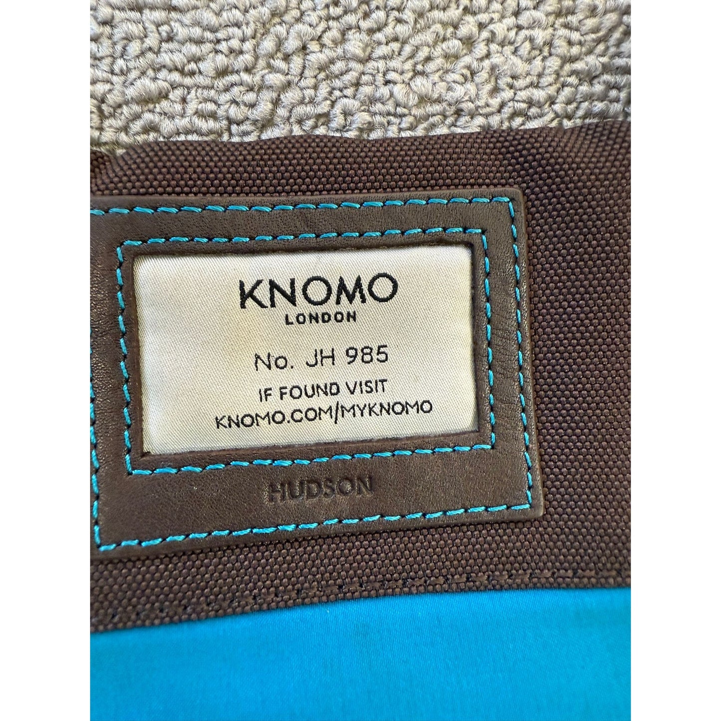 KNOMO London Hudson Men's Brown Leather Business Backpack