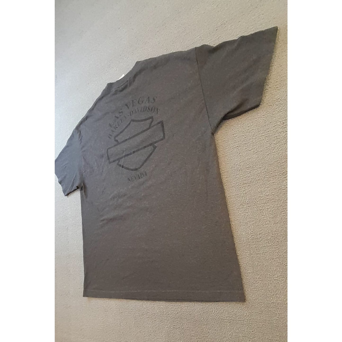 Harley Davidson Mens XL Super Charged Motorcycle Graphic T Shirt Gray