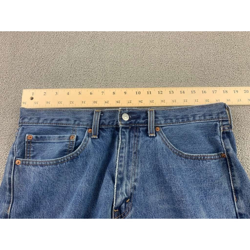 Levi's 505 Men's Jeans Size 35x30 Blue Denim Medium Wash Cotton Casual Straight