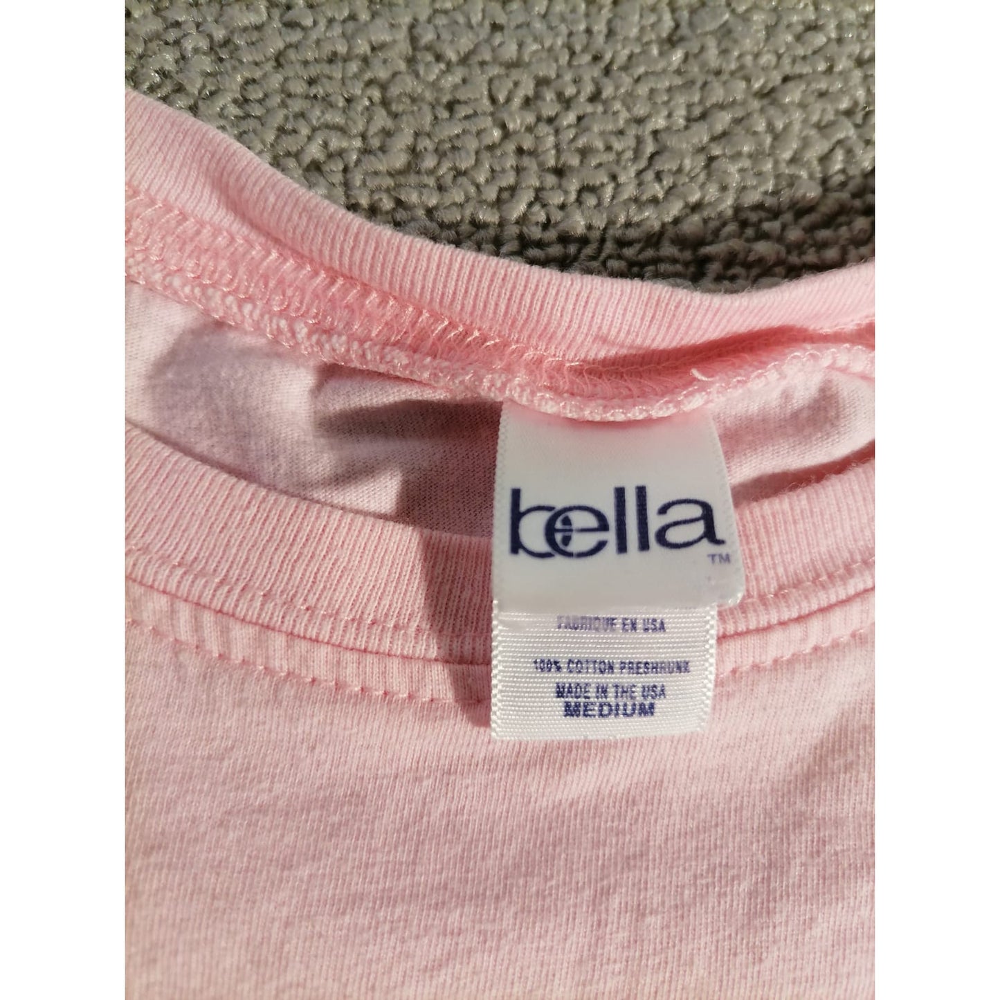 Bella Medium Kids Female Pink Snowbird Graphic Long Sleeve Soft Cotton Tee Top