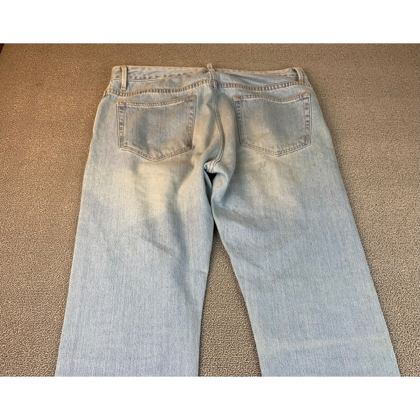 Officine Générale Size 34 Light Blue Jeans Straight Fit Denim Japanese Denim