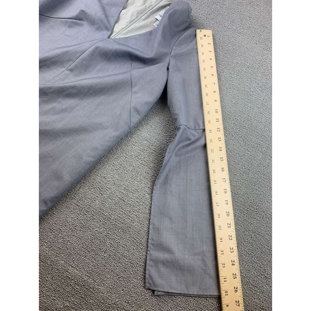 C/MEO Collective Shift Dress Sample Women S Gray V Neck Long Sleeve Minimalist