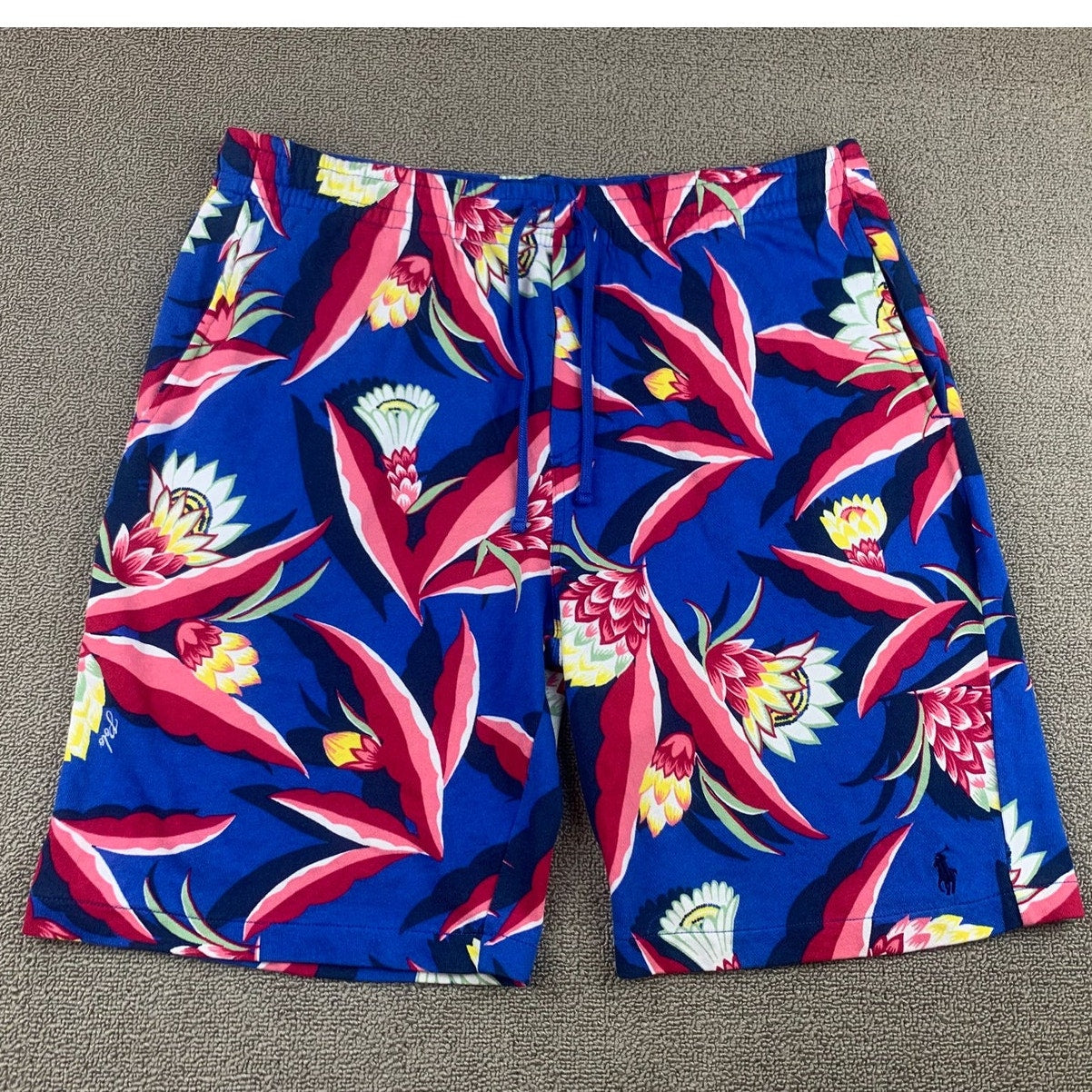 POLO RALPH LAUREN Men's XL Floral Print Tropical Terry Shorts