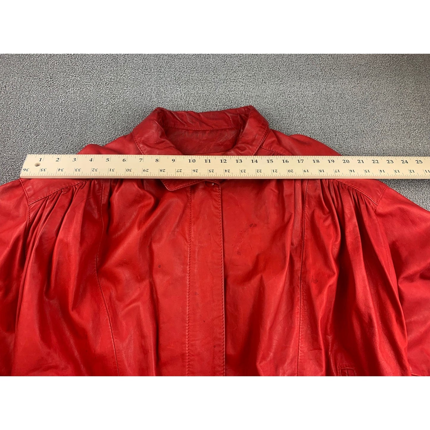 Vintage Gino Di Giorgio Women Medium Red Leather Jacket