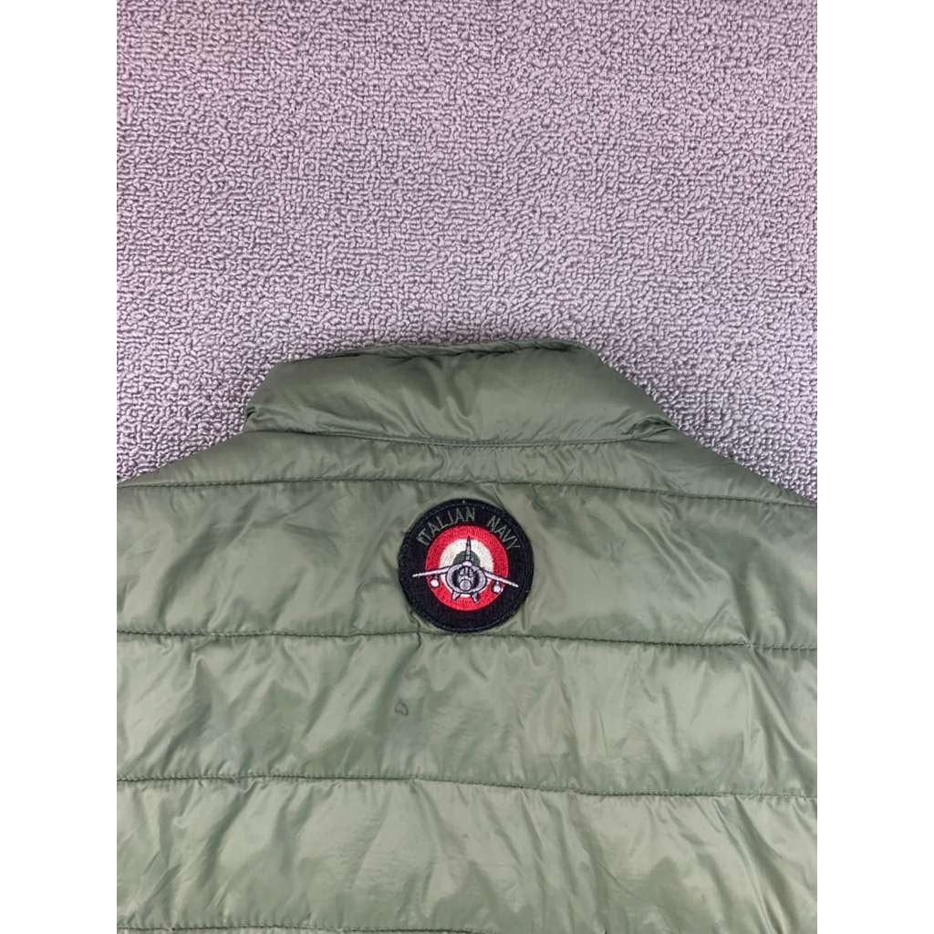 Aviazione Navale Puffer Aviation Vest Men's Small  Italian Navy And Wings Patch