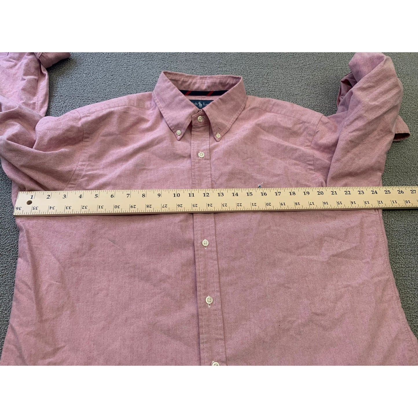 Ralph Lauren Men Large Red Classic Fit Button-up Shirt