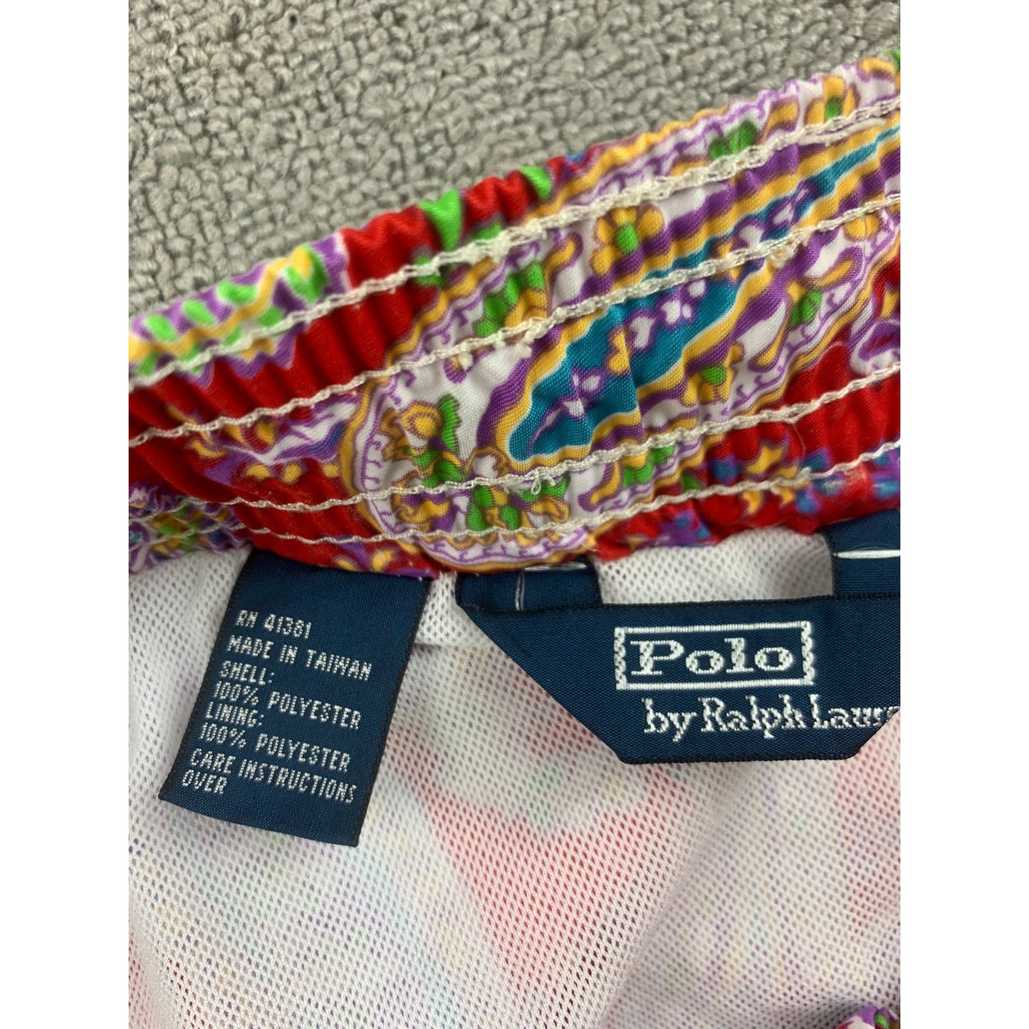 Polo Ralph Lauren Medium Island Board Shorts Paisley Swim Trunks Bathing Suit