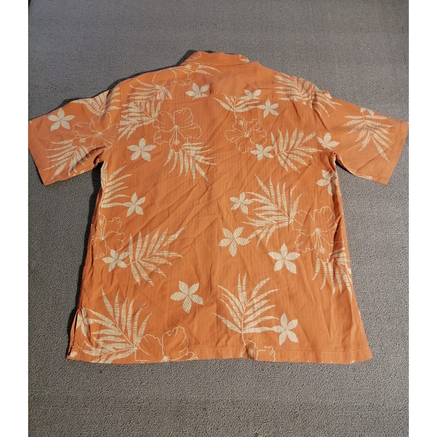 Tori Richard Honolulu Orange Floral Resort Shirt Men XL Silk