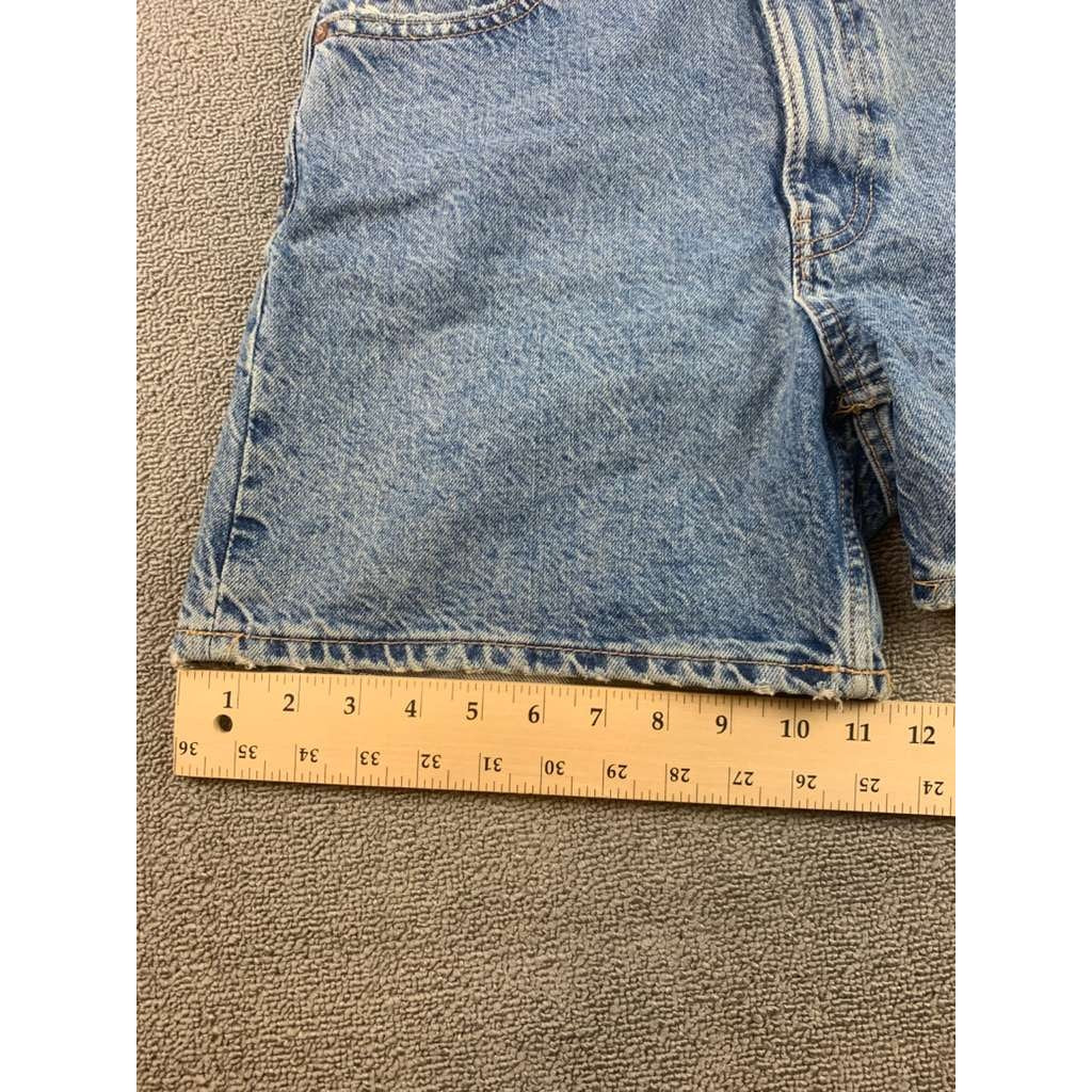 Zara Denim Shorts Women 4 High Rise Light Wash Classic 5 Pocket