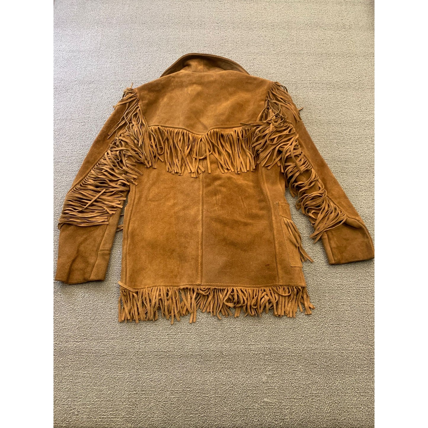 VINTAGE SCHOTT BROS. RANCHER Size 16 Brown Suede Fringe Jacket