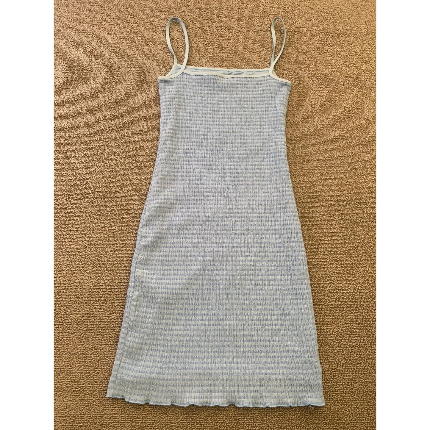 Wilfred Women's 2XS Blue Mini Dress Strappy Ruched Shrunken