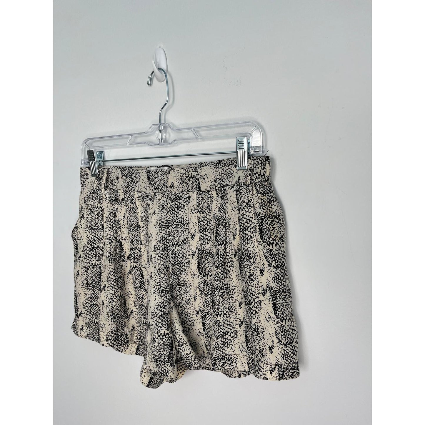 Parker Silk Lounge Shorts Women S Black White Animal Print Pull On