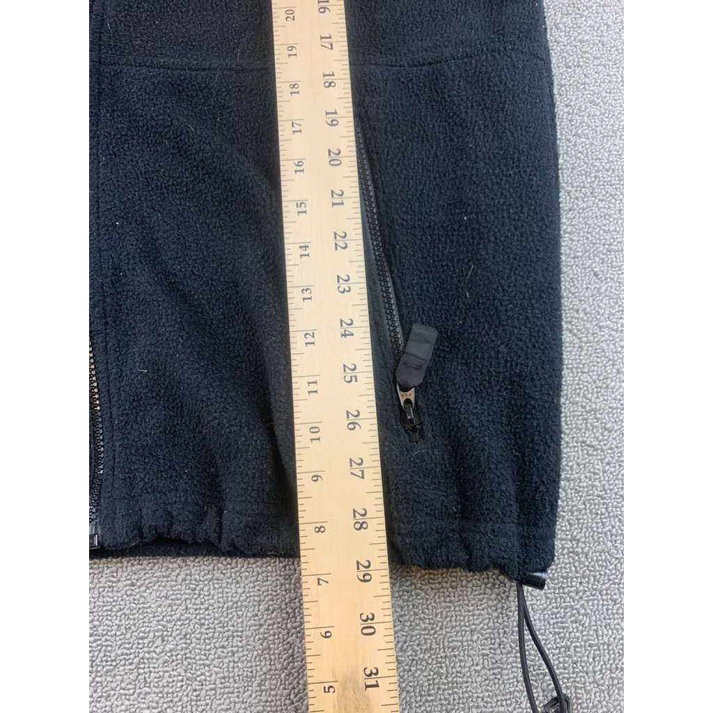 Columbia Fleece Vest Men's Tall L Black Full Zip Made in USA Y2K F00