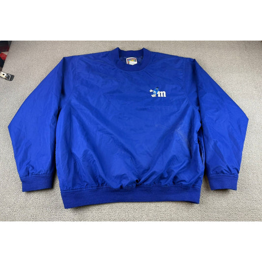 Vintage 1996 M&M Jacket Men's Medium Blue Embroidered Planet Mars Taiwan Made