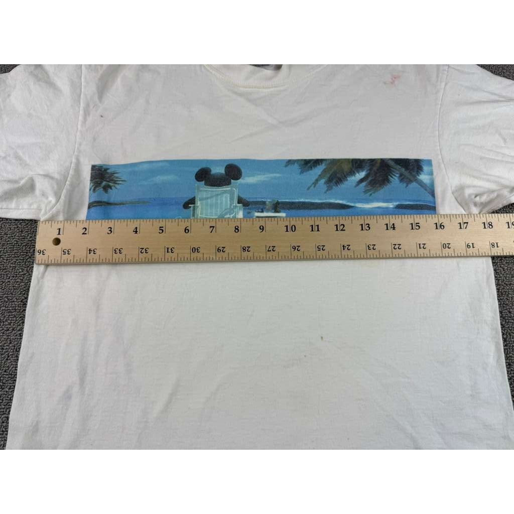 The Disney Store Small White Mickey Mouse Paradise Found Beach T Shirt