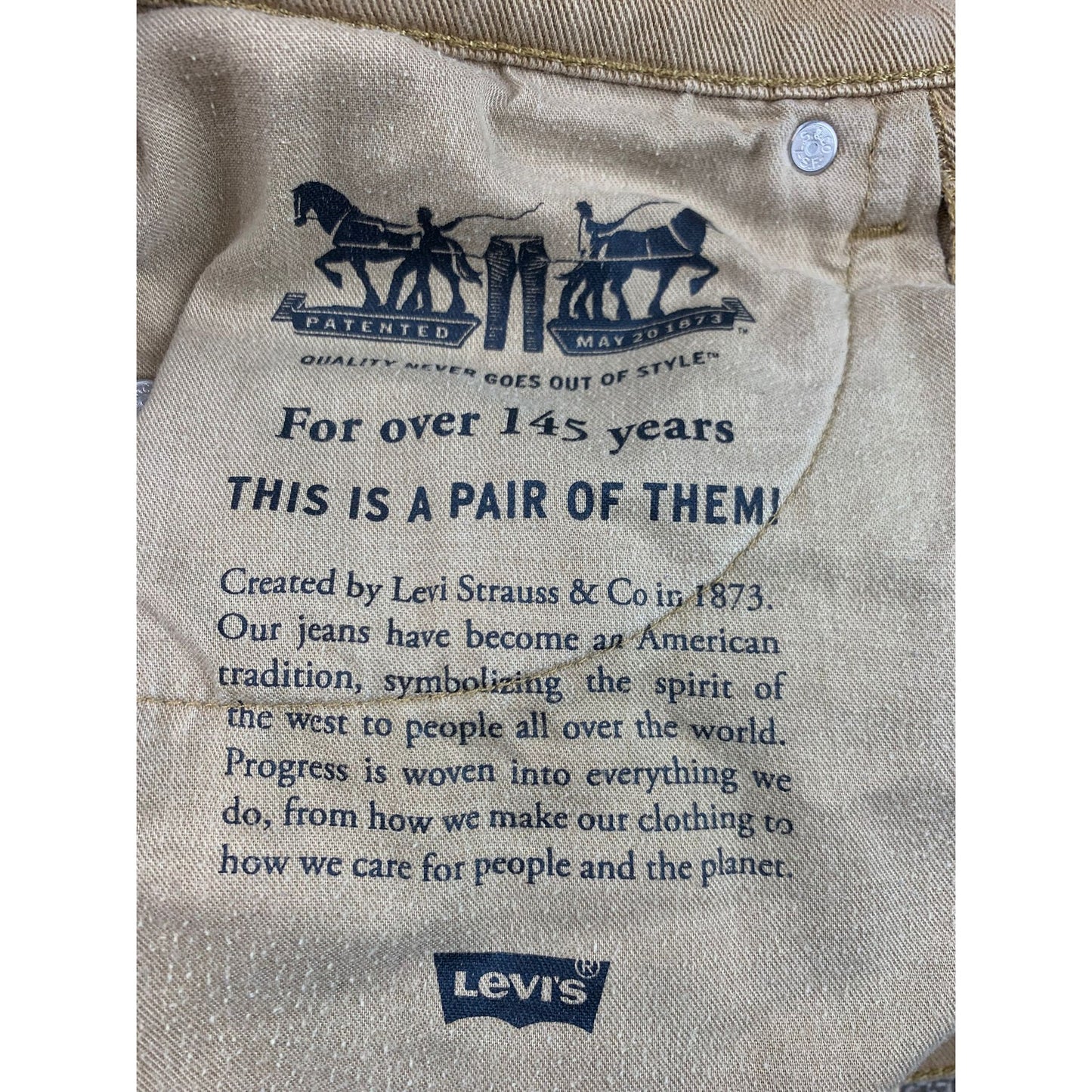 Levi's Men's 31x32 514 Straight Fit Beige Chino Khaki Jeans