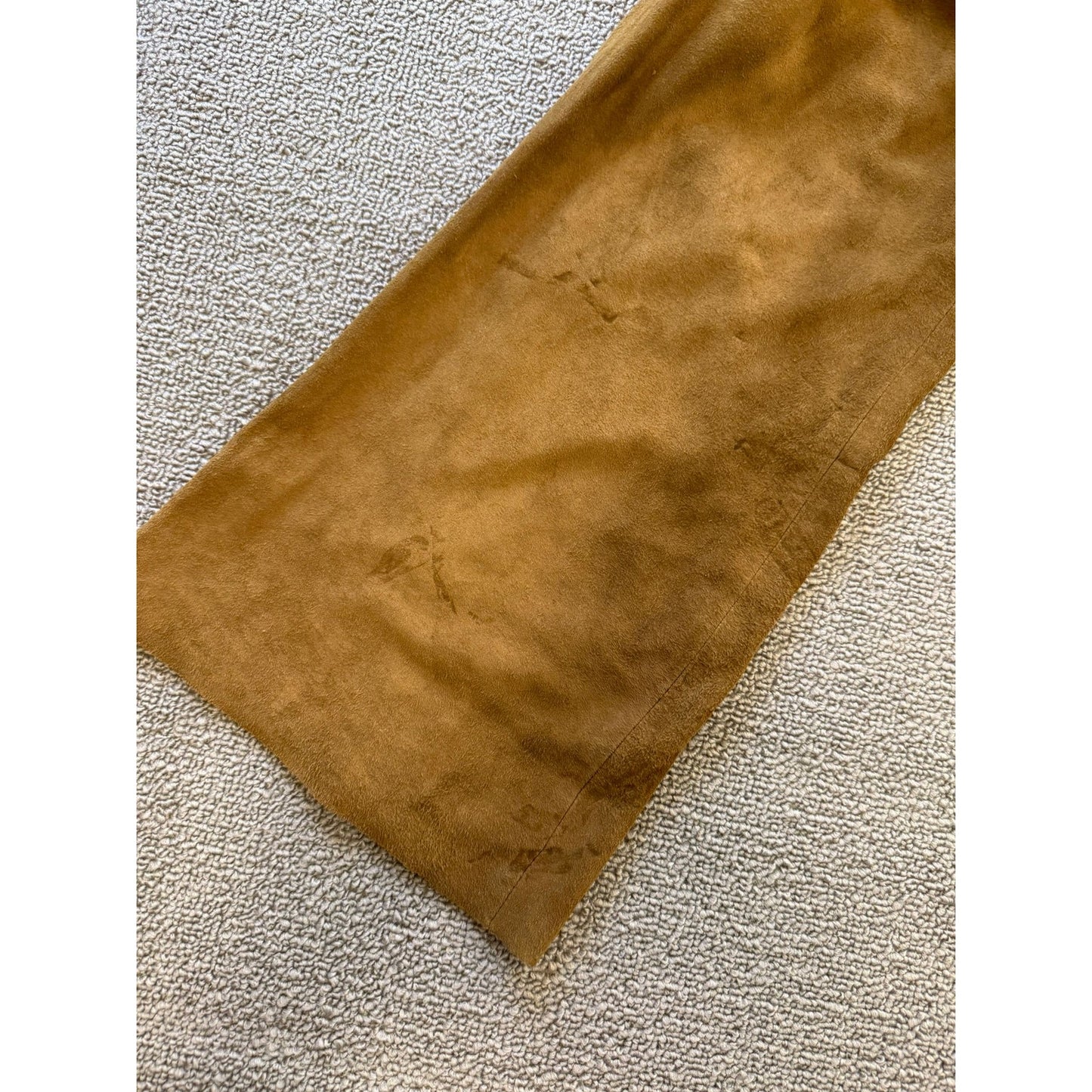 Ralph Lauren Women’s Suede Leather Pants 10 Brown Bootcut Flare Y2K Vintage.