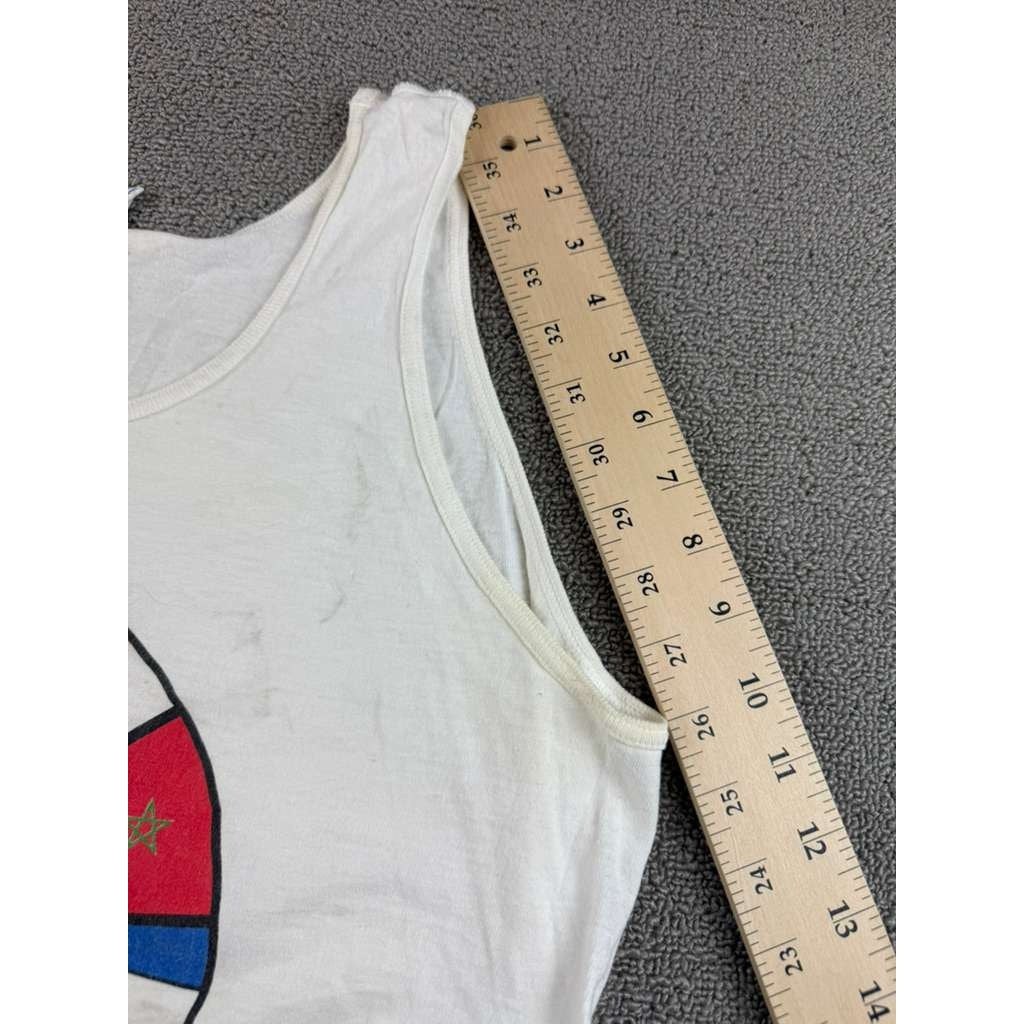 Disney Men's XL White EPCOT Center Tank Top Mickey Flags Graphic USA Made