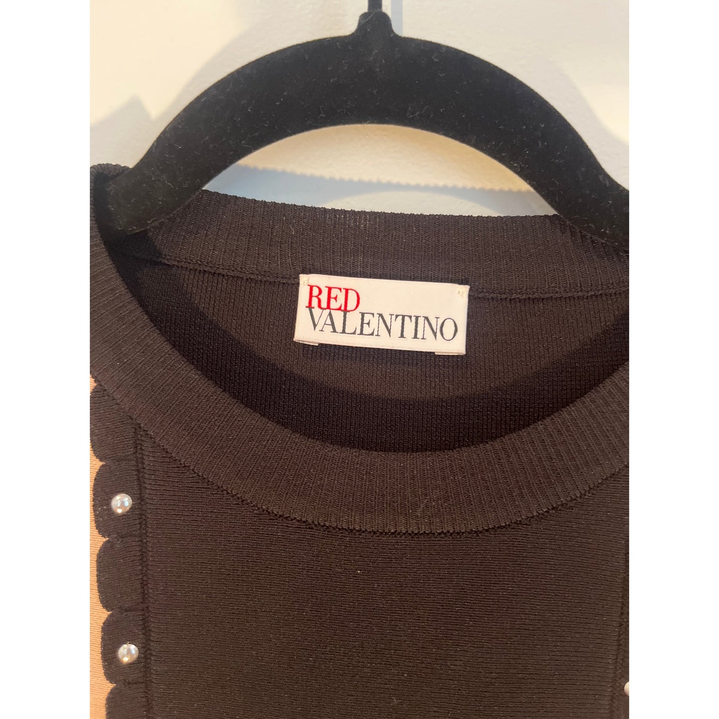 Red Valentino Studded Detail T-shirt Dress. Size L
