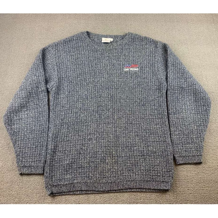 Vintage Circus Circus Las Vegas Sweater Men S Gray Crewneck USA Made 100% Cotton