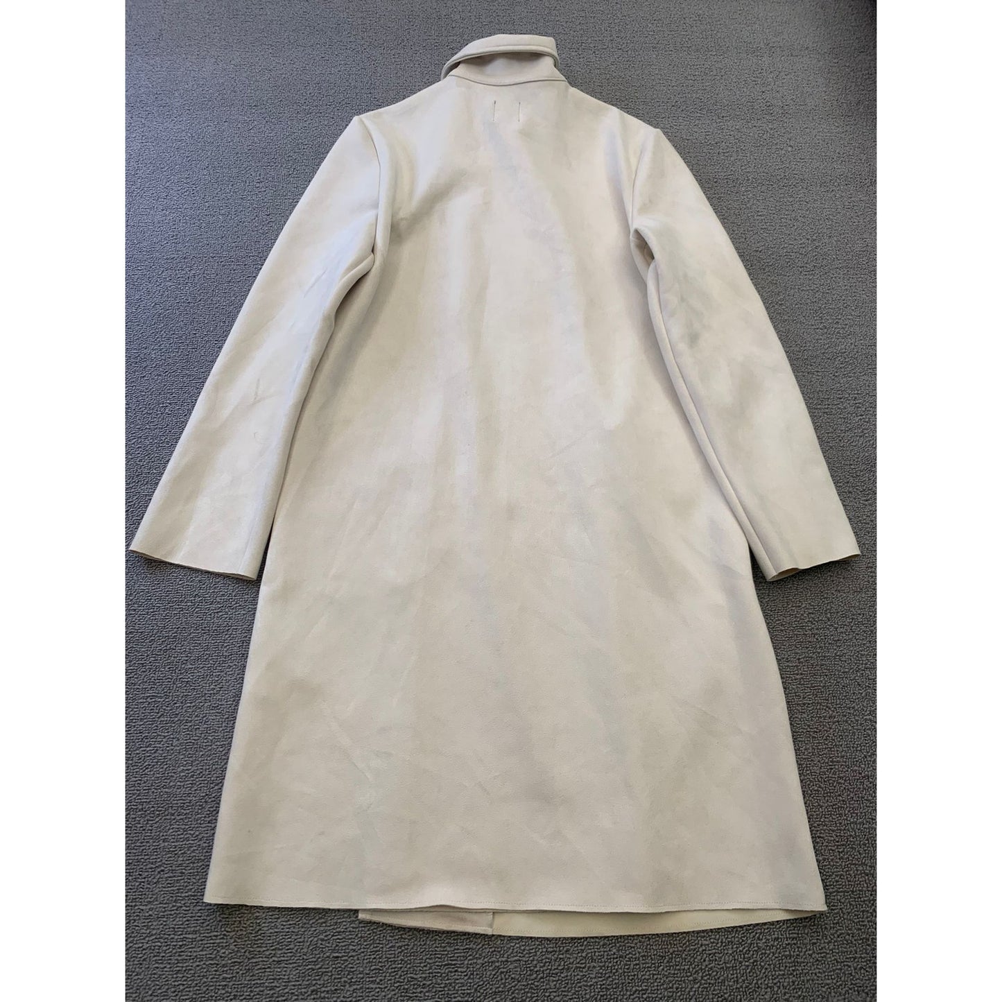 ZARA Women's Medium Cream White Long lapel Coat