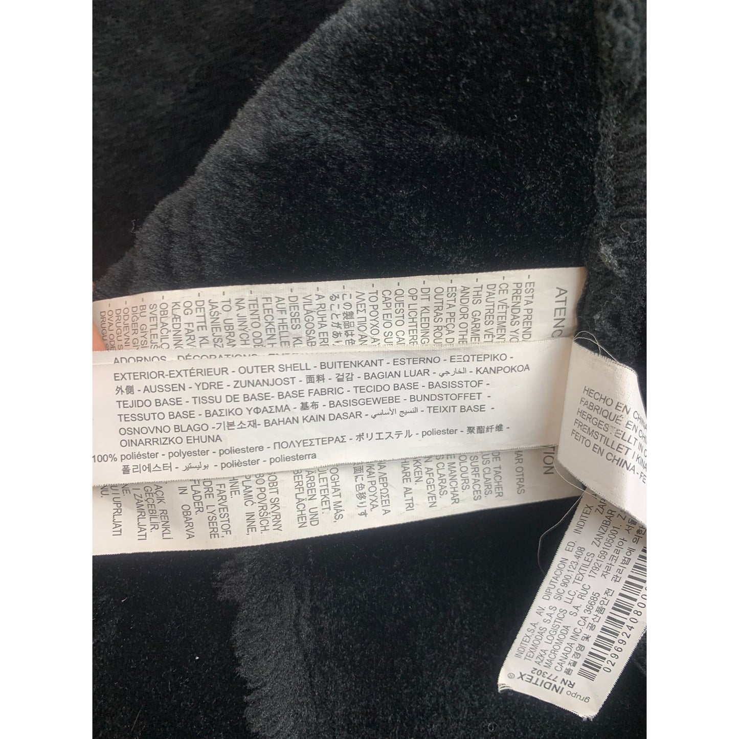 Zara Women's Small Black Faux Fur Aviator Jacket