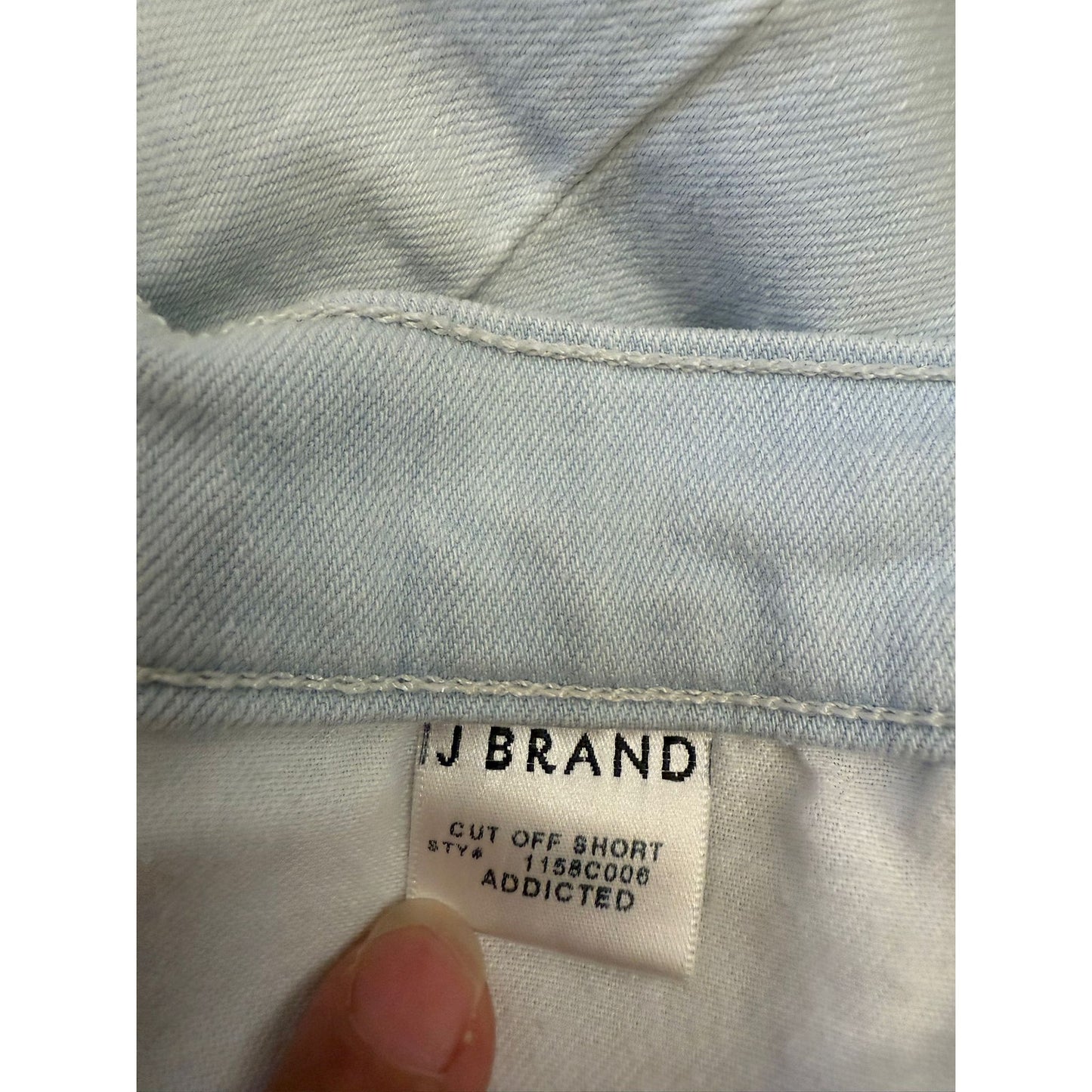 J Brand Womens Size 26 Light Wash Distressed Denim Shorts Frayed Hem Cutoff