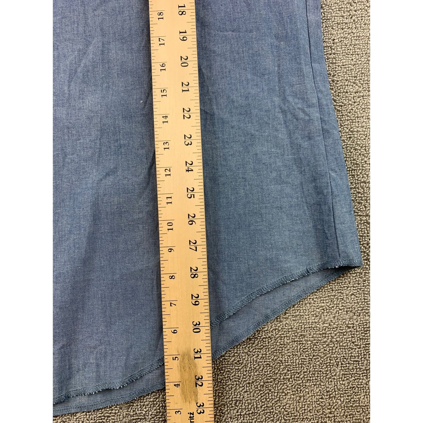 Y2K Wrangler Men's 17x35 Blue Shirt with Western Pearl Snaps Long Sleeve