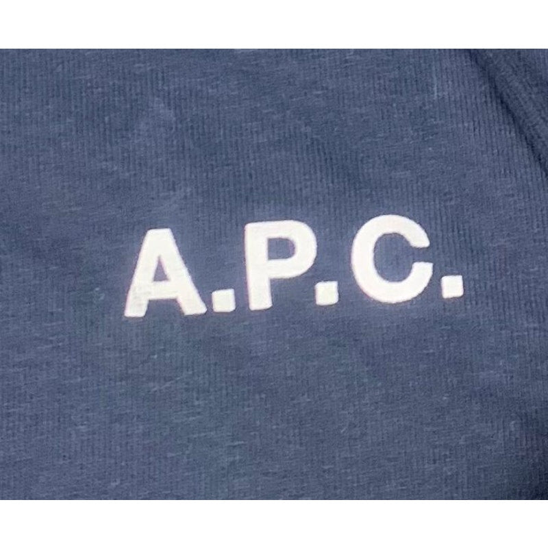 A.P.C. Men's Extra Large Navy Blue Classic Pullover Hoodie